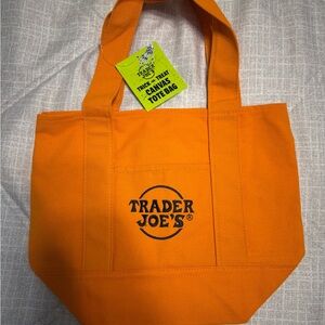 Trader Joe's Orange Canvas Tote Bag